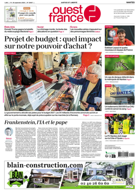 Cover of Ouest France (Nantes)