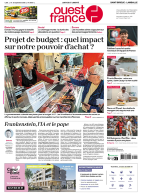 Cover of Ouest-France (Saint-Brieuc Lamballe)