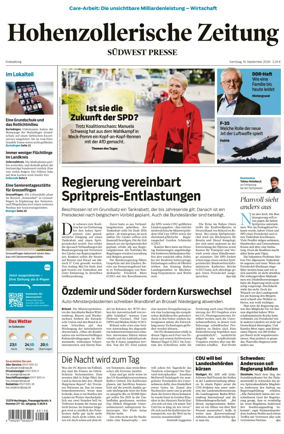Cover of Hohenzollerische Zeitung
