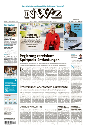 Cover of NWZ – Neue Wurttembergische Zeitung