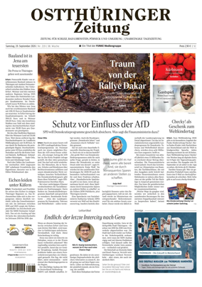 Cover of Ostthuringer Zeitung (Posneck)