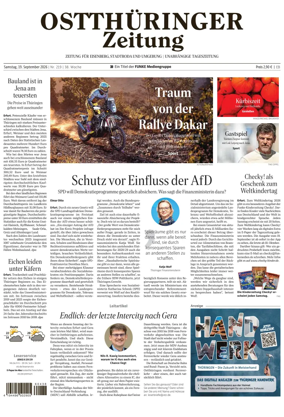 Cover of Ostthuringer Zeitung (Saale-Holzland-Kreis)