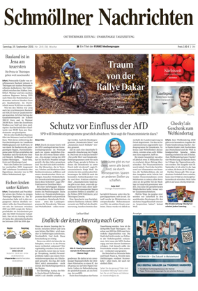 Cover of Ostthuringer Zeitung (Schmolln)