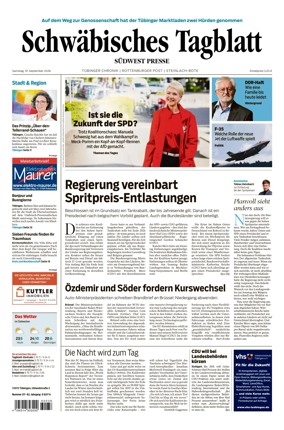 Cover of Schwabisches Tagblatt - Tubinger Chronik