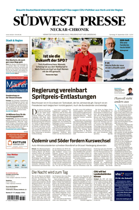 Cover of SUDWEST PRESSE - Neckar-Chronik