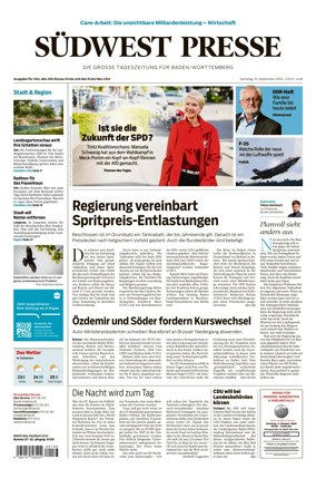 Cover of Sudwest Presse