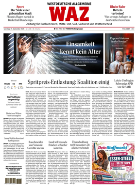 Cover of Westdeutsche Allgemeine Zeitung (Bochum)