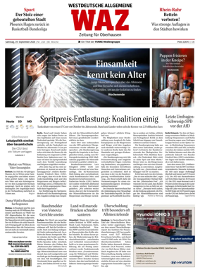 Cover of Westdeutsche Allgemeine Zeitung (Oberhausen)