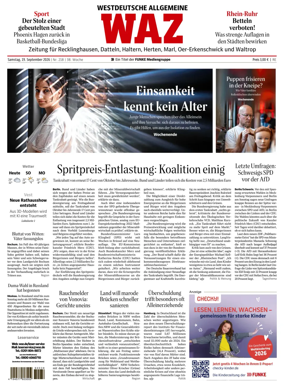 Cover of Westdeutsche Allgemeine Zeitung (Recklinghausen)