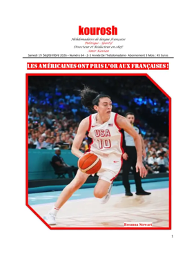 Cover of Kourosh France Weekly Magazine (French)