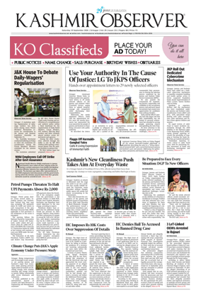 Cover of Kashmir Observer