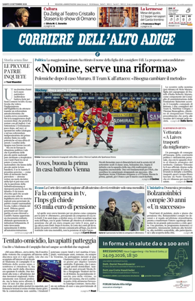 Cover of Corriere dell'Alto Adige