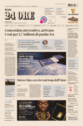 Cover of Il Sole 24 Ore