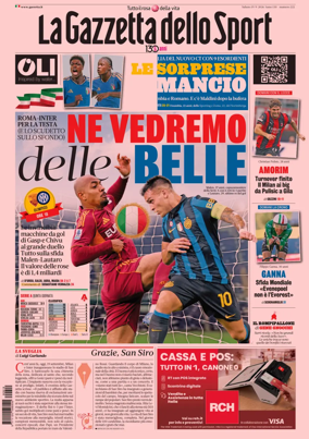 Cover of La Gazzetta dello Sport