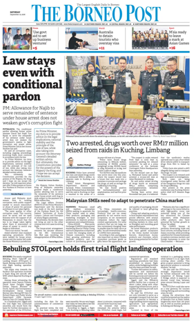 Cover of The Borneo Post (Sarawak)