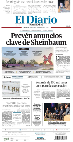Cover of El Diario de Chihuahua