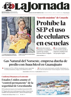 Cover of La Jornada