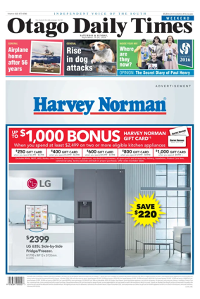 Cover of Otago Daily Times