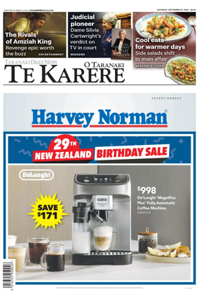 Cover of Taranaki Daily News