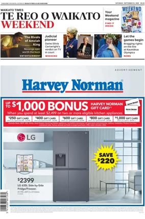 Cover of Waikato Times