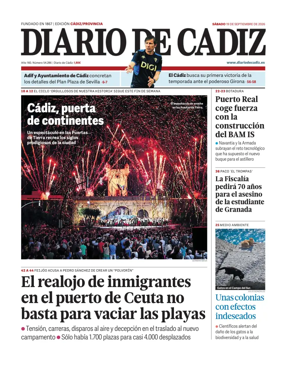 Cover of Diario de Cadiz