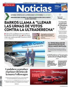 Cover of Diario de Noticias (Spain)