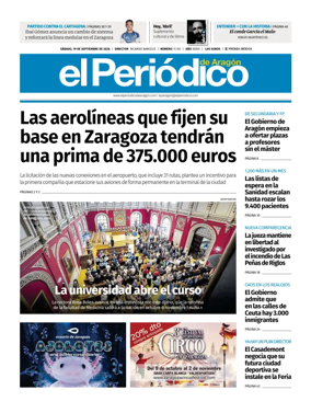 Cover of El Periodico Aragon