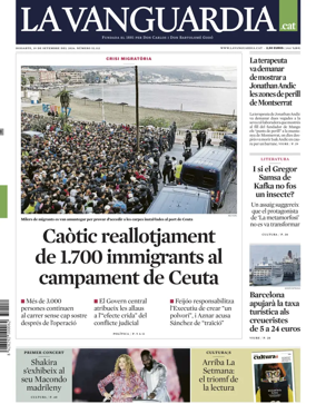 Cover of La Vanguardia (Catalonia - 1st edition)