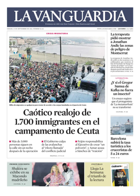 Cover of La Vanguardia