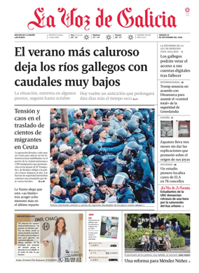 Cover of La Voz de Galicia (A Coruna)