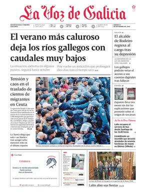 Cover of La Voz de Galicia (Deza)