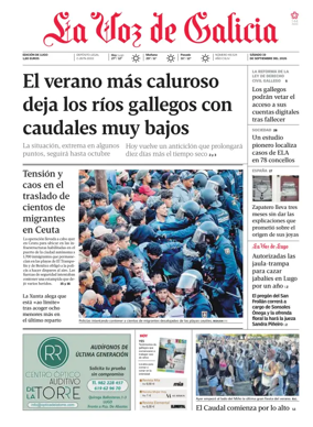 Cover of La Voz de Galicia (Lugo)