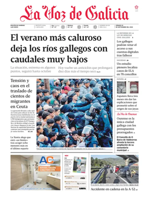 Cover of La Voz de Galicia (Ourense)