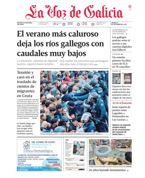Cover of La Voz de Galicia (Pontevedra)