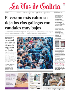 Cover of La Voz de Galicia (Santiago)