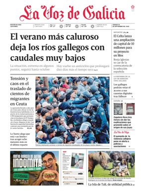 Cover of La Voz de Galicia (Vigo)