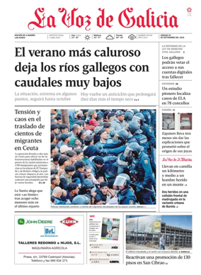Cover of La Voz de Galicia (Viveiro)
