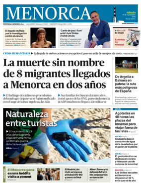 Cover of Menorca Diario Insular