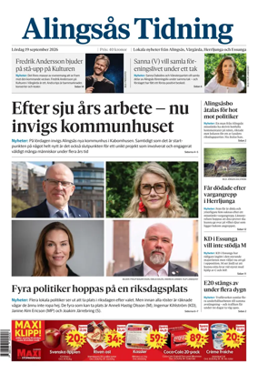 Cover of Alingsas Tidning