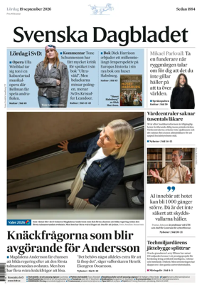 Cover of Svenska Dagbladet