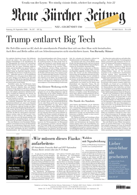 Cover of Neue Zurcher Zeitung