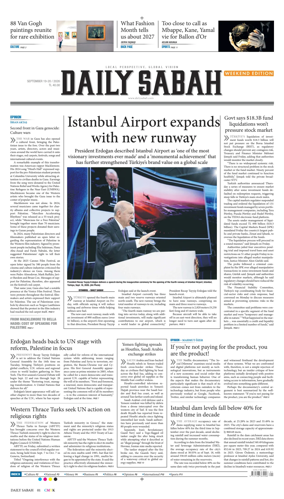 Cover of Daily Sabah (Turkey)