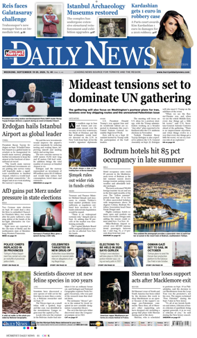 Cover of Hurriyet Daily News & Economic Review
