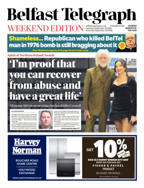 Cover of Belfast Telegraph
