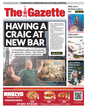 Cover of Blackpool Gazette