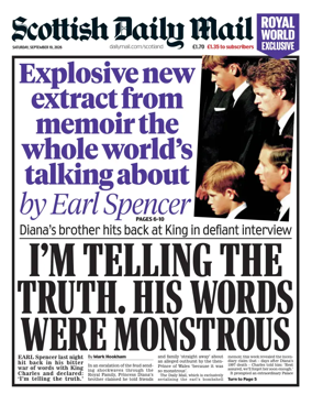 Cover of Scottish Daily Mail