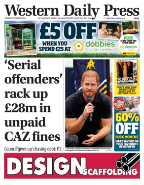 Cover of Western Daily Press (Saturday)
