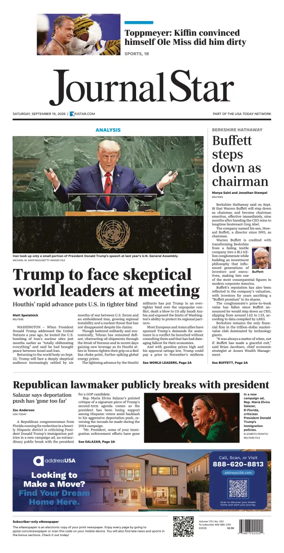 Cover of Journal Star (Peoria)
