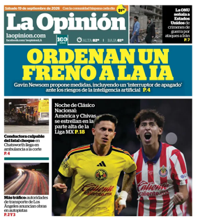 Cover of La Opinion