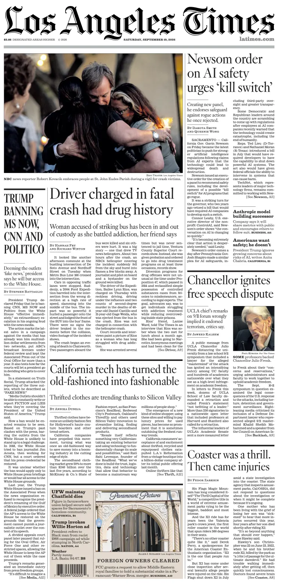 Cover of Los Angeles Times